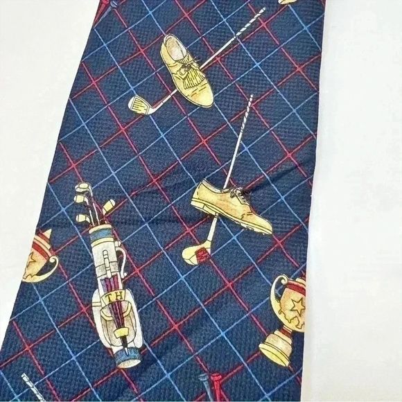 Golf Vintage 90’s Tommy Hilfiger Silk Golf Neck Tie - Picture 8 of 8